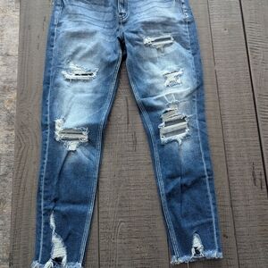 KanCan Ripped Dark Blue Skinny Jeans